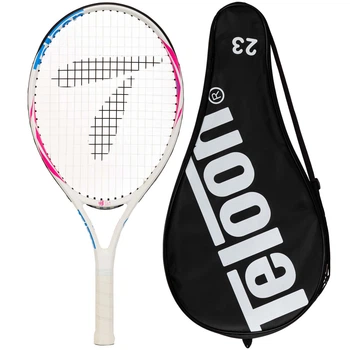 Ракетка для большого тенниса детская 23" на 6-8 лет Teloon Infinity 3511-23 с чехлом White-Blue-Pink