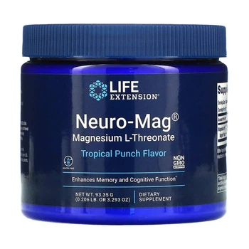 Магній L-Треонат, смак тропічного пуншу, Neuro-Mag, Life Extension, 93,35 г