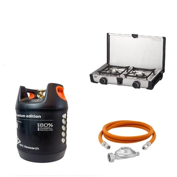 Газовая плита Enders RYDA 2Z, н/ж сталь з термодатчиком + баллон HPCR-G.5 (G.4), 12,7л c отсекателем