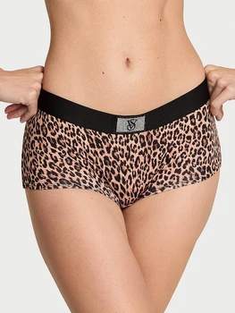 Женские трусики Victoria’s Secret (42112955167004) Shine Patch Boyshort XL черные