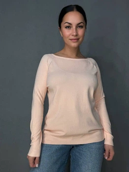 Джемпер женский ACCORDDREAM 9377 тонкий свитер простой базовый однотонный one size персиковый