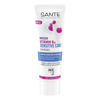 БІО-Гель для чутливих зубів Sensitive Care з Вітаміном В12 без фтору SANTE 75 мл 4025089006381