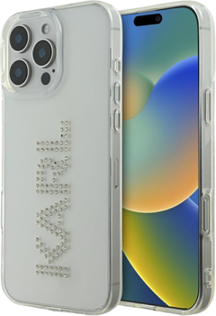 Панель Karl Lagerfeld IML Rhinestones Logo для Apple iPhone 16 Pro Transparent (3666339356668