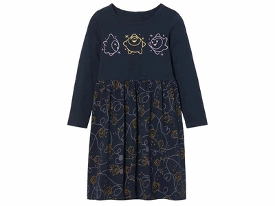 Платье хлопковое с принтом для девочки Disney Wish 458115 098-104 см (2-4 years) темно-синий