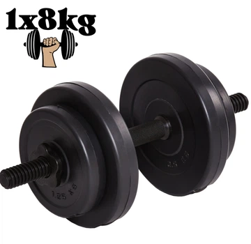 Гантель композитная наборная Infinito 1×8 кг Heavy Edition (антиударные ABS диски)