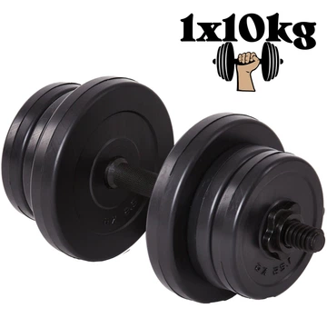 Гантель композитная наборная Infinito 1×10 кг Heavy Edition (антиударные ABS диски)
