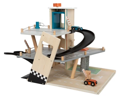 Parking garaż Small Foot drewniany wyścigowy dla autek 2 piętrowy 12357 (4020972123572)