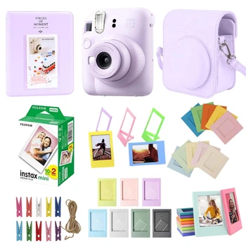 Instax Mini 12 “New Year Exclusive Premium Set 2025” Lilac Purple (Ліловий) / Камера + Альбом 64 фото + Чохол + 20 фото + Рамки + Магніти + Підставки