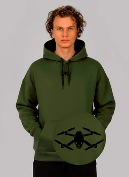 Худи мужской Dubhumans Drone Skull Хаки XS-S (DRS-H-KH-XSS)
