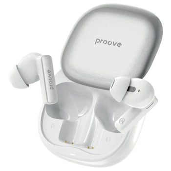 Беспроводные наушники Proove NoLimit TWS с шумоподавлением Hybrid ANC (APP) white/silver (TWNL0001AP26)