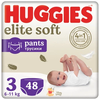 Подгузники Huggies Elite Soft 3 (6-11 кг) Mega 48 шт (5029053549293) (7566)