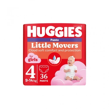 Подгузники Huggies Pants 4 Jumbo (9-14 кг) для девочек 36 шт (5029053564258) (7362)