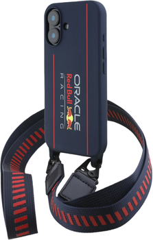 Панель Red Bull Silicone Strap Vertical Logo MagSafe для Apple iPhone 16 Navy (RBHMP16S24SISOLRV)
