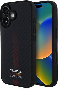 Панель Red Bull Carbon Fiber Powerbar MagSafe для Apple iPhone 16 Plus Black (RBHMP16M24CFGSMK)