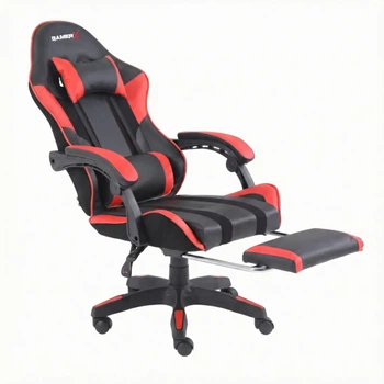 Кресло геймерское профессиональное GAMER X компьютерное с подставкой для ног до 120кг + Подушки