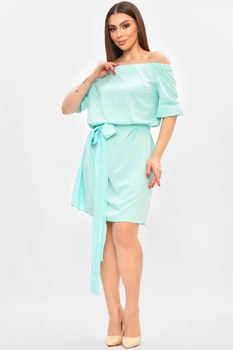 Платье женское однотонное мятного цвета Fashion размер 46-48 (208835)