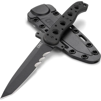 Нож с фиксированым клинком CRKT M16-FX Tanto Veff Fixed Blade ,тактический танто с серейторной заточкой и ножнами (CR13FX)