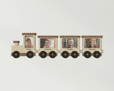 Фоторамка деревянная The Frame Depot Локомотив для детских фотографий Бежевый (locomotive_4x6_train)