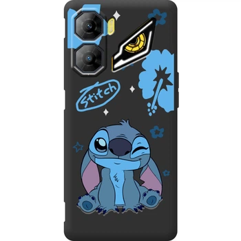Силиконовый Черный Чехол с Картинкой для ZTE Nubia NEO 3 5G Принт (Стич, Stitch) (69045-ysb012)