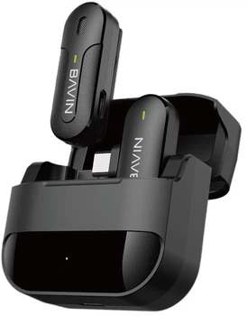 Петличний мікрофон бездротовий Bavin MP-100 Type-C Black