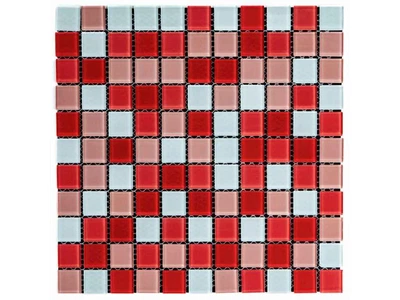 Мозаїка з декоративного скла STICKER WALL 298*298*4,5мм Червона SW-00002367