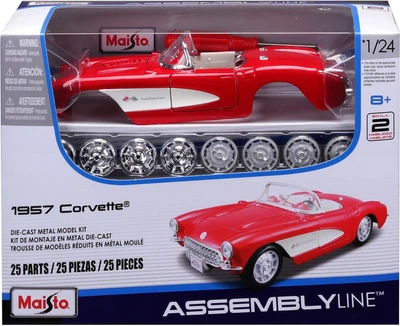 Металева модель автомобіля Maisto Assembly Line Chevrolet Corvette 1957 1:24 MST39275 (90159392750)