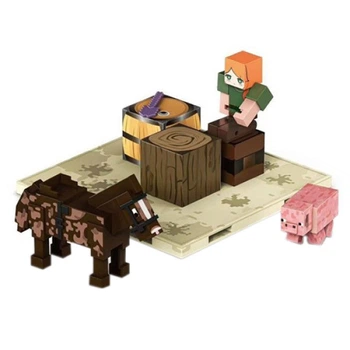 Магнітний конструктор Майнкрафт Bambi 9968, 26 деталей (9968-RT)