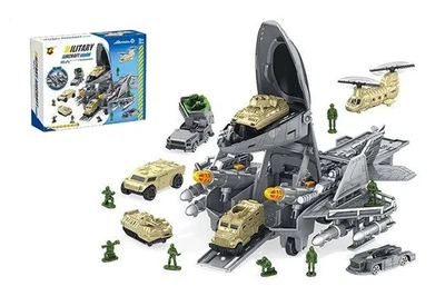 Игровой набор самолет паркинг YG Toys с техникой