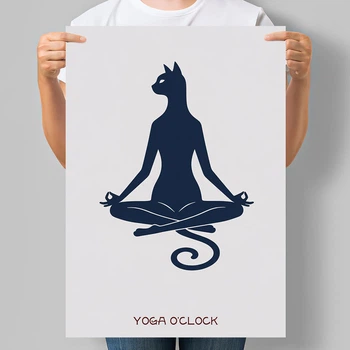 Постер интерьерный Yoga O'Clock Время Йоги А3 30х42 см (INNERPOSTER058_А3)