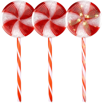 Садові ліхтарі Home Styling Collection 839503 Льодяник  60 LED 62 см 3 шт (8721037167000)