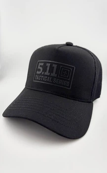 Бейсболка Тракер 5.11 TACTICAL SERIES с Сеткой, Черная, Катон, Ручная Работа размер M (57-58 см)