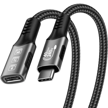 Кабель удлинитель USB4 Type-C male – Type-C female PD240W 8K 40Гбит/с 1 м