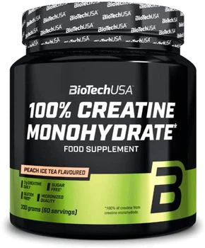 Креатин моногидрат Biotech 100% Creatine Monohydrate порошок 300 г Холодный чай-персик (5999076261925)