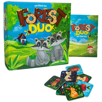 Настольная игра Strateg 30867 Forest Duo, найди пару (30867-RT)