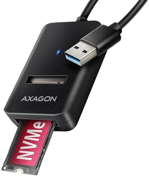 Adapter Axagon ADM2-AM USB-A 10Gbps - M.2 NVMe & SATA SSD Black