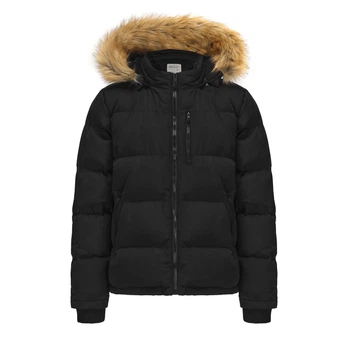 Пуховик Soul Cal 2 Zip Bubble Jacket Mens Black 3XL