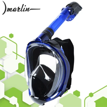 Маска для плавания Marlin CRUISE blue/black/black S/M полнолицевая маска для снорклинга