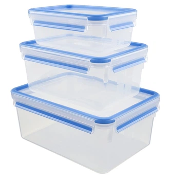 Zestaw pojemników prostokątnych Emsa Clip & Close 3D 3 szt (4009049303376)
