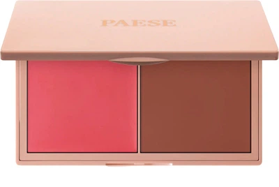 Палитра для контурирования Paese Kiss My Cheeks 2 в 1 Румяна-бронзер Creamy Warm 15 г (5902627627163)