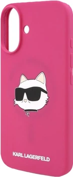 Etui plecki Karl Lagerfeld Choupette Head na Apple iPhone 16 z MagSafe Fuksja (3666339319724)