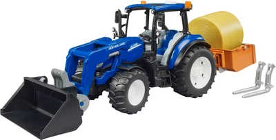 Zestaw zabawek Bruder Traktor New Holland T5.121 z ładowaczem czołowym i akcesoriami 04055 (4001702021870)