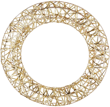 Stroik świecący Home Styling Collection 839517 Wieniec świąteczny 30 LED 40 cm Złoty (8721037680103)