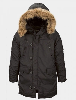 Куртка аляска мужская зимняя Alpha Industries Altitude Parka черная М