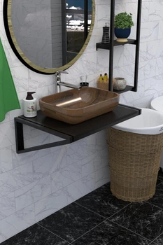 Полка под умывальник в стиле лофт EcoLoft Нейра DSP-1289-5 Черный