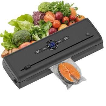 Мощный вакууматор 70кПа вакуумный упаковщик для упаковки еды и продуктов сухих и влажных бытовой домашний кухонный ручной компактный Vacuum Sealer + пакеты для вакуумации в подарок