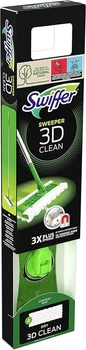 Швабра зі змінними серветками Swiffer 3D clean (швабра, 2 вологі серветки та 4 сухих)