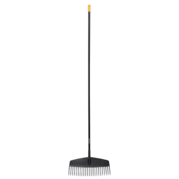 Грабли для уборки листьев Fiskars Solid M 1063090 легкая и длинная алюминиевая рука Черный