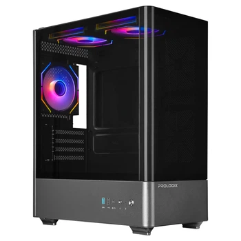 Корпус для ПК Prologix Lumi GM-01AB Glass Black без БЖ