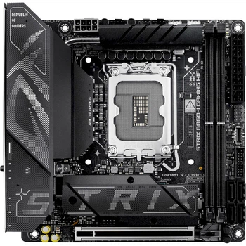Материнская плата ASUS ROG STRIX B860-I GAMING WIFI Mini-ITX sLGA1851 Intel B860 2xDDR5 2xM.2 4xSATA USB-C DP Black