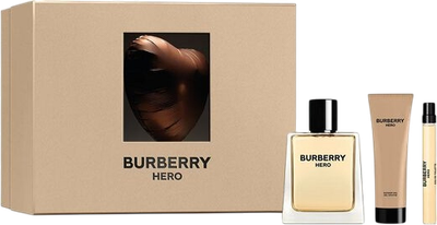 Набір для чоловіків Burberry Hero Туалетна вода 100 мл + Мініатюра 10 мл + Гель для душу 75 мл (3616305628862)